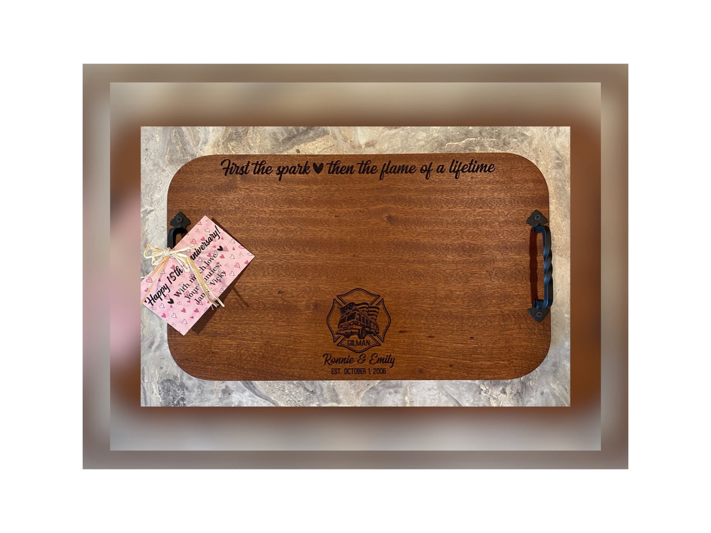 CHARCUTERIE/ DECOR BOARD- SAPELE