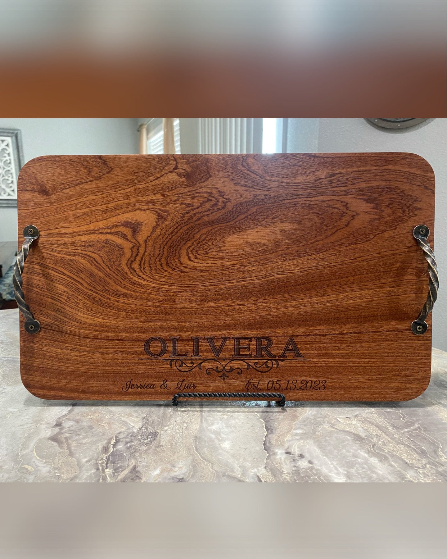 CHARCUTERIE/ DECOR BOARD- SAPELE